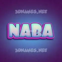 naba in Phat Purple style - 3D name wallpaper