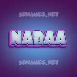 nabaa in Phat Purple style - 3D name wallpaper