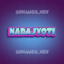 nabajyoti in Phat Purple style - 3D name wallpaper