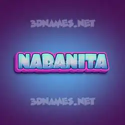 nabanita in Phat Purple style - 3D name wallpaper