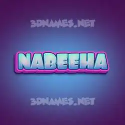nabeeha in Phat Purple style - 3D name wallpaper