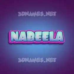 nabeela in Phat Purple style - 3D name wallpaper