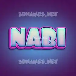 nabi in Phat Purple style - 3D name wallpaper