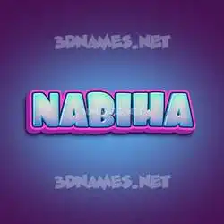 nabiha in Phat Purple style - 3D name wallpaper