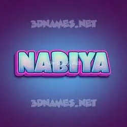 nabiya in Phat Purple style - 3D name wallpaper