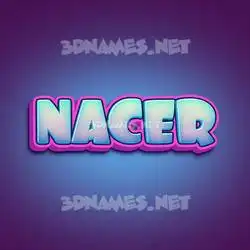 nacer in Phat Purple style - 3D name wallpaper