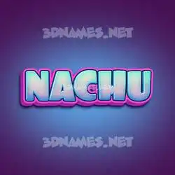 nachu in Phat Purple style - 3D name wallpaper