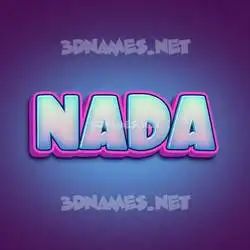 nada in Phat Purple style - 3D name wallpaper