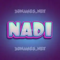 nadi in Phat Purple style - 3D name wallpaper