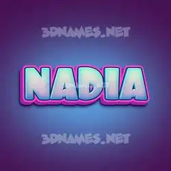 nadia in Phat Purple style - 3D name wallpaper