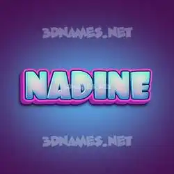 nadine in Phat Purple style - 3D name wallpaper