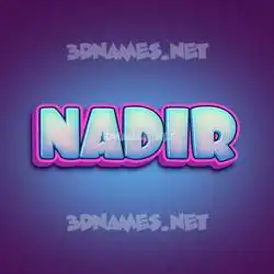 nadir in Phat Purple style - 3D name wallpaper