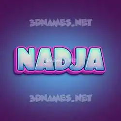 nadja in Phat Purple style - 3D name wallpaper