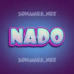 nado in Phat Purple style - 3D name wallpaper
