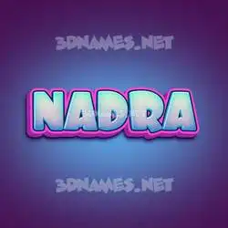 nadra in Phat Purple style - 3D name wallpaper