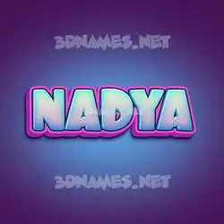 nadya in Phat Purple style - 3D name wallpaper