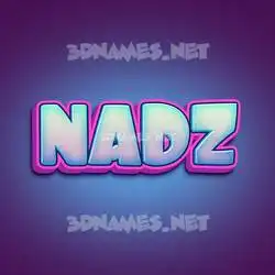 nadz in Phat Purple style - 3D name wallpaper