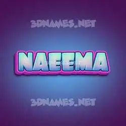 naeema in Phat Purple style - 3D name wallpaper