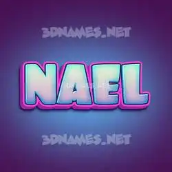 nael in Phat Purple style - 3D name wallpaper