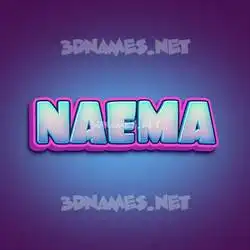 naema in Phat Purple style - 3D name wallpaper