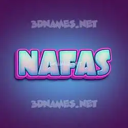 nafas in Phat Purple style - 3D name wallpaper