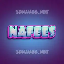 nafees in Phat Purple style - 3D name wallpaper