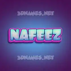 nafeez in Phat Purple style - 3D name wallpaper