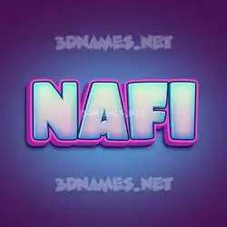 nafi in Phat Purple style - 3D name wallpaper