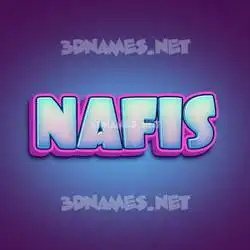 nafis in Phat Purple style - 3D name wallpaper