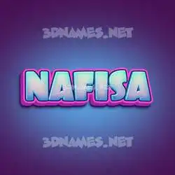 nafisa in Phat Purple style - 3D name wallpaper
