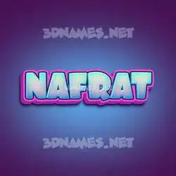 nafrat in Phat Purple style - 3D name wallpaper