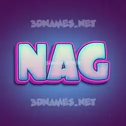nag in Phat Purple style - 3D name wallpaper