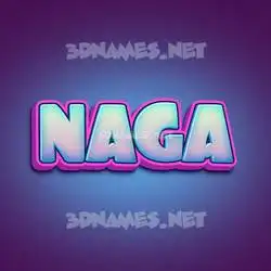 naga in Phat Purple style - 3D name wallpaper