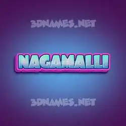 nagamalli in Phat Purple style - 3D name wallpaper