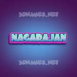 nagarajan in Phat Purple style - 3D name wallpaper