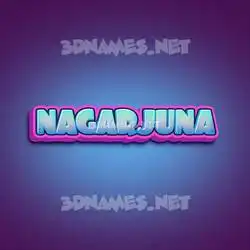nagarjuna in Phat Purple style - 3D name wallpaper
