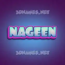 nageen in Phat Purple style - 3D name wallpaper