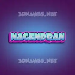 nagendran in Phat Purple style - 3D name wallpaper
