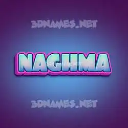 naghma in Phat Purple style - 3D name wallpaper