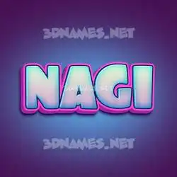 nagi in Phat Purple style - 3D name wallpaper