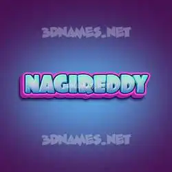 nagireddy in Phat Purple style - 3D name wallpaper
