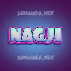 nagji in Phat Purple style - 3D name wallpaper