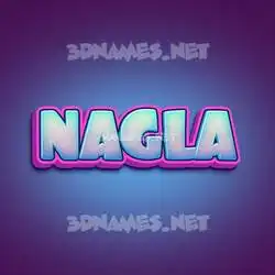nagla in Phat Purple style - 3D name wallpaper