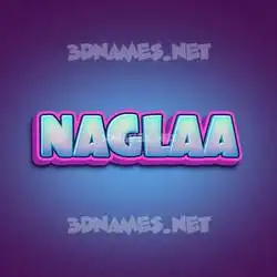 naglaa in Phat Purple style - 3D name wallpaper