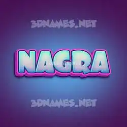 nagra in Phat Purple style - 3D name wallpaper