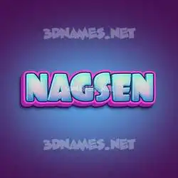 nagsen in Phat Purple style - 3D name wallpaper