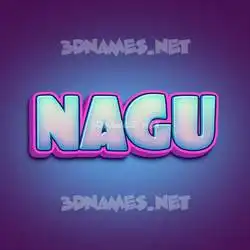 nagu in Phat Purple style - 3D name wallpaper