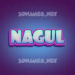 nagul in Phat Purple style - 3D name wallpaper