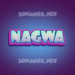 nagwa in Phat Purple style - 3D name wallpaper