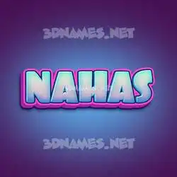 nahas in Phat Purple style - 3D name wallpaper
